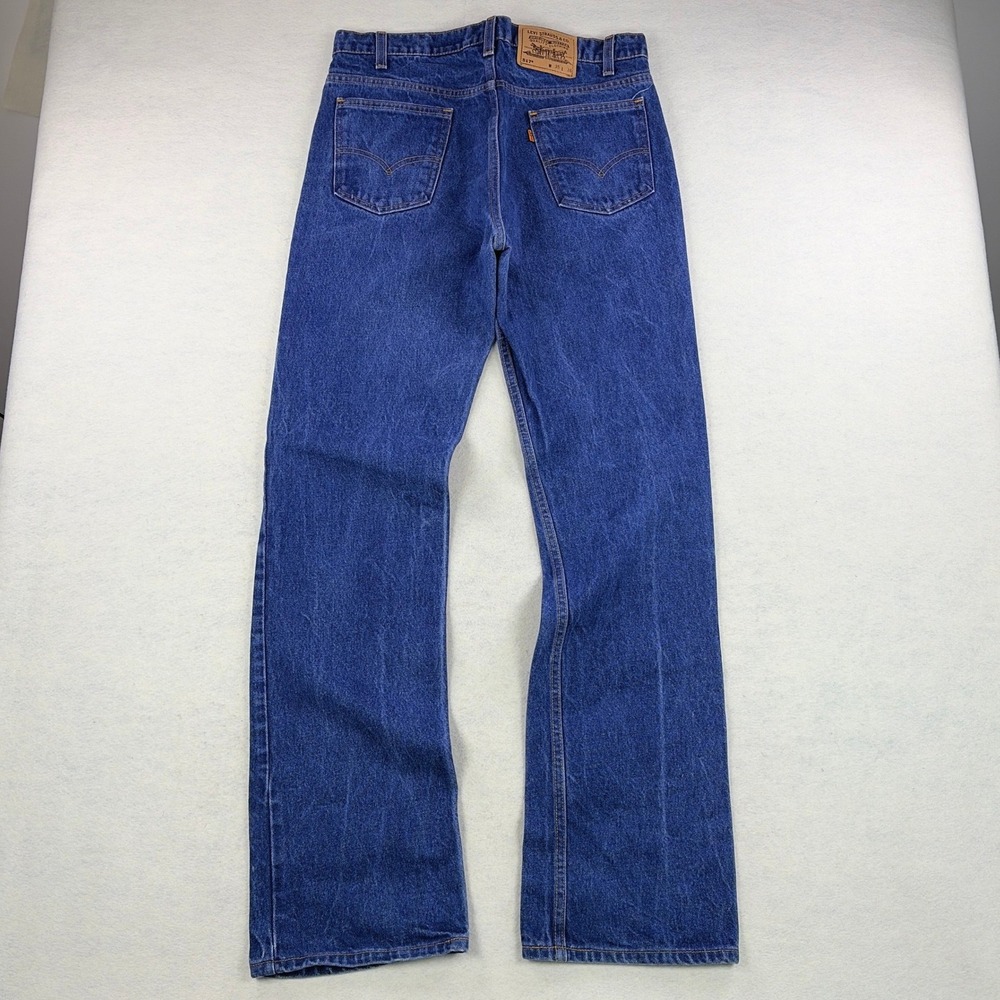 VTG Levis 517 Orange Tab Jeans 35x36 (34x35) Made in USA Blue Bootcut 517-0217